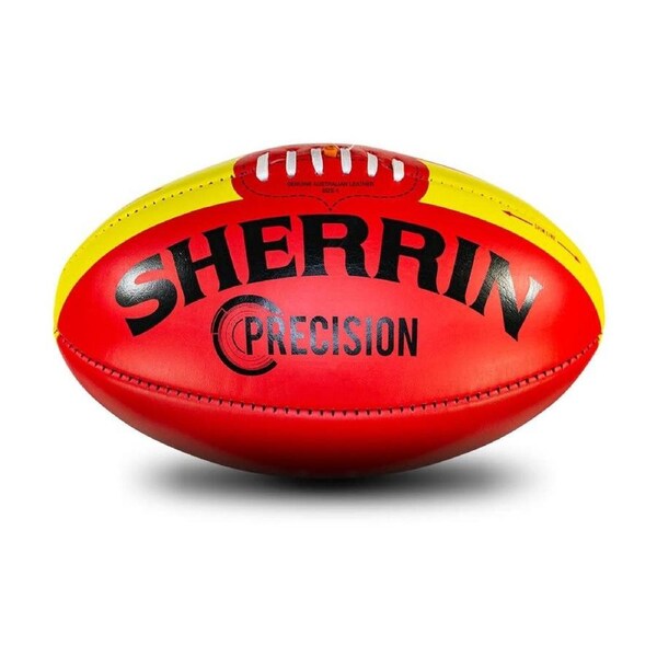 Sherrin Precision Leather Australian Rules Training Football Size 4 Red
