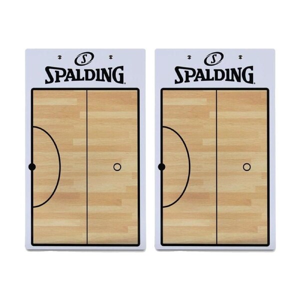 2PK Spalding Netball Coaches Board Double Sided Half/Full Court w/Marker 40x24cm