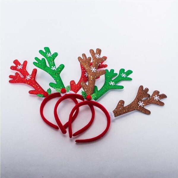 Christmas Headband Hair Hoops Xmas Party Accessory in Assorted Colours