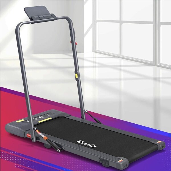 Everfit 40cm Belt Walking Pad 2 in 1 Foldable Treadmill 3.2HP with Handle Under Desk Grey