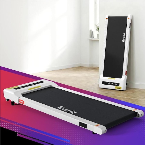 Everfit Walking Pad 36cm Belt 2 in 1 Foldable Treadmill Under Desk Remote Control APP White