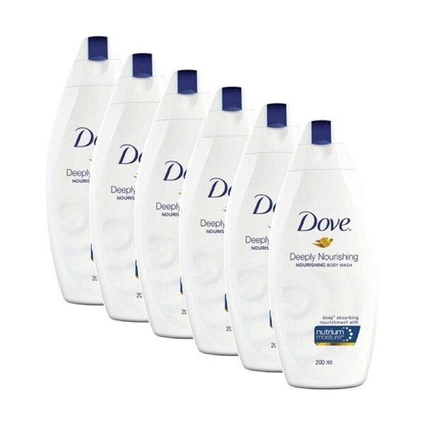 6PK Dove Hydrating Nourishing Body Wash Lotion Moisturising 200ml