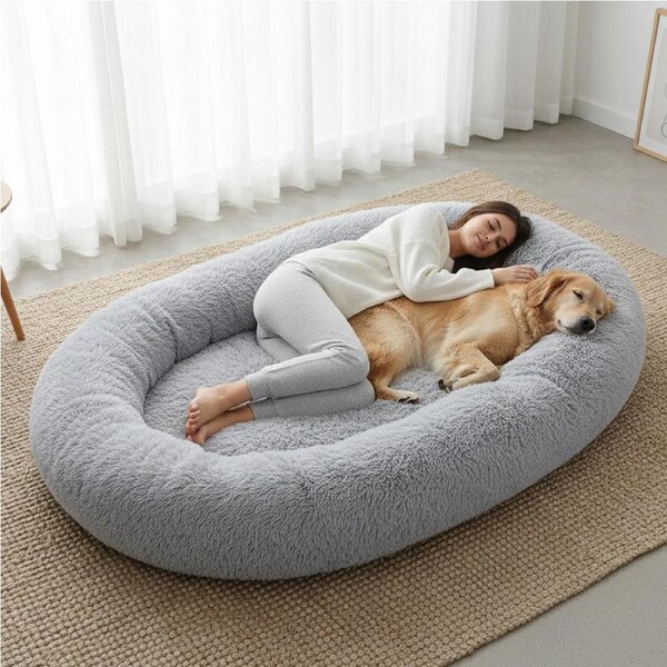 Advwin Human Size Pet Bed Calming Mattress Sofa Sleeping Floor Cushion