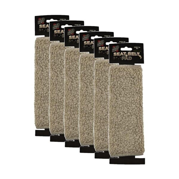6PK AutoShift Universal Seat Belt Pad Easy to Fit Automotive Accessory 23cm