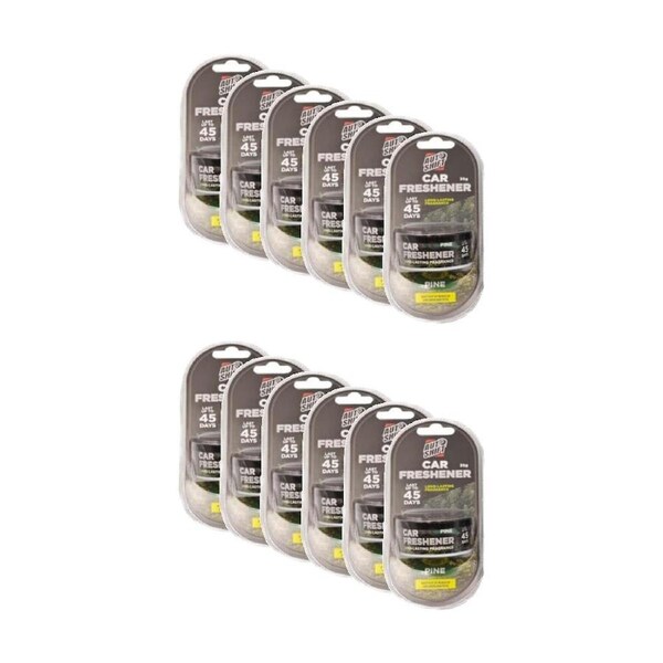 12PK AutoShift Car Air Freshener Canister 45 Day Scent Auto Accessory Assorted