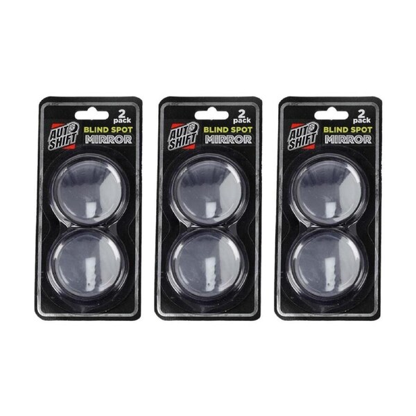 3x 2PK AutoShift Adhesive Blind Spot Mirrors for Car Vehicle Safety Accessory