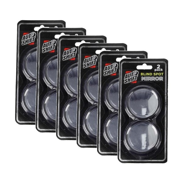 6x 2PK AutoShift Adhesive Blind Spot Mirrors for Car Vehicle Safety Accessory