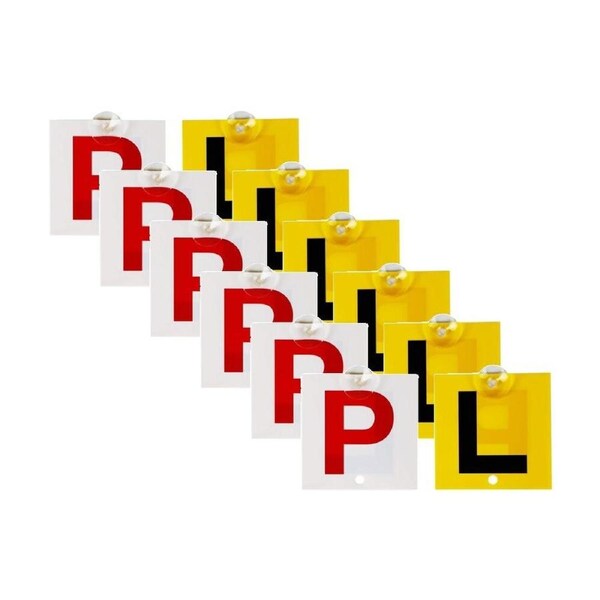 6x 2PK AutoShift QLD Reversible Learner & Probationary Plates w/Suction Cup