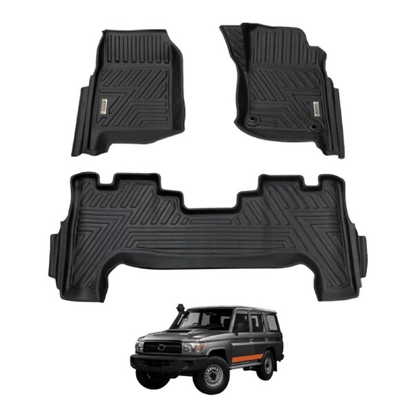 5D Moulded Car Floor Mats for Toyota Land Cruiser 76 LandCruiser 76 LC76 Series 2012-2023