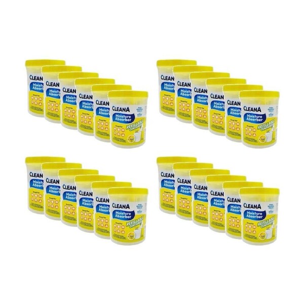 24PK Cleana Refillable Dehumidifier Anti-Mould 300g Various Scents Assorted