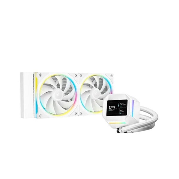 DeepCool LM240 WH ARGB Liquid Cooler With Mini LCD Screen IntelLGA1851/1700/1200/1151/1150/1155 AMDAM5/AM4
