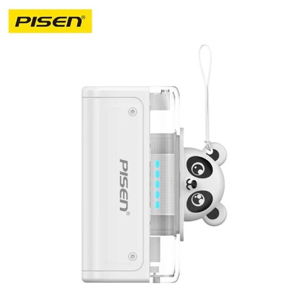 Pisen Power Tiny 22.5W CCC-Certified 5K (5000mAh) Mini Power Bank - USB-A + USB-C Port, 2-in-1 Design, Built-in Stand, Foldable Plug, Portable