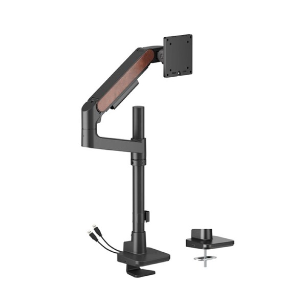 Brateck LDT81N-C012UCP Fusion Heavy-Duty Pole-Mounted Gas Spring Monitor Arm