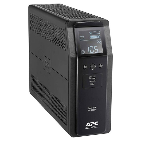 APC Back-UPS Pro 1200VA/720W Line Interactive UPS, Tower, 230V/10A Input, 8x