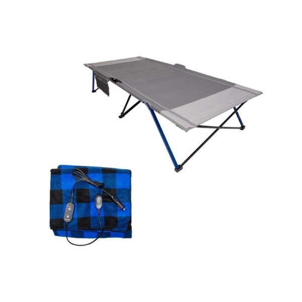 Kings Stretcher bed 150kg Rating 97cm Wide+ 12V Heated Blanket 140cm x 100cm