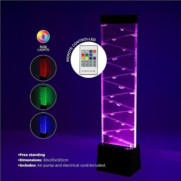 Watt's On Zig Zag Sensory Colour Changing Bubble Wall Lamp