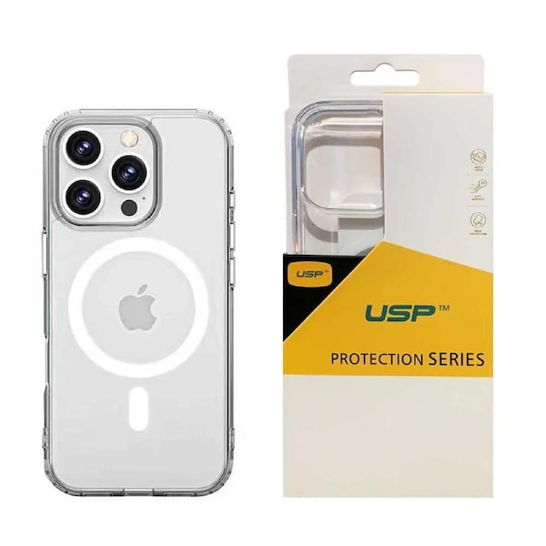 USP Apple iPhone 17 (6.3') Clear Rock Shockproof Case with MagSafe