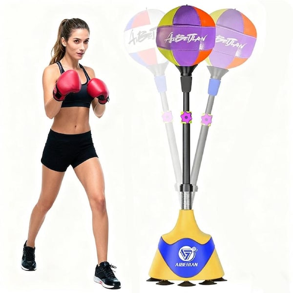 Without Weight Plate Adjustable Height Boxing Punching Bag Speed Training Relief Fitness