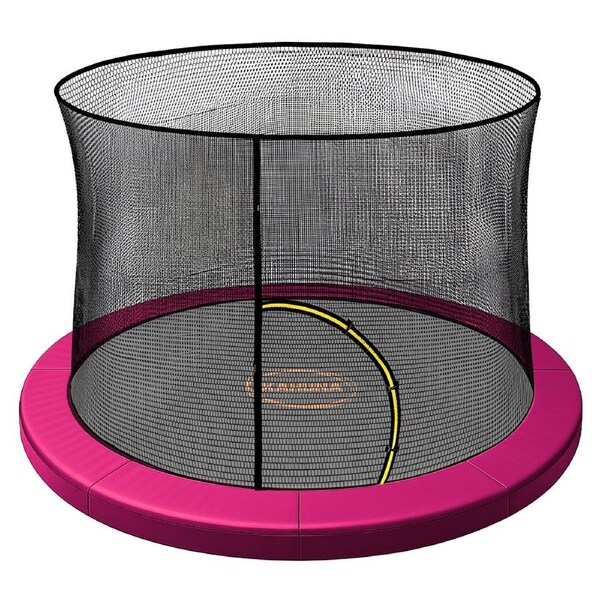 Kahuna 16ft Trampoline Pad and Net in Pink
