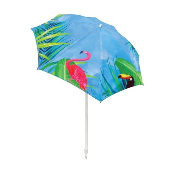 Land & Sea Sports Flamingo Large Tilt Beach Umbrella Shade 2m