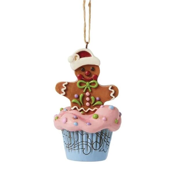 Jim Shore Heartwood Creek Gingerbread Christmas - Cupcake Hanging Ornament