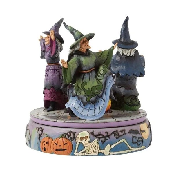 Jim Shore Heartwood Creek - Witches on Rotating Cauldron