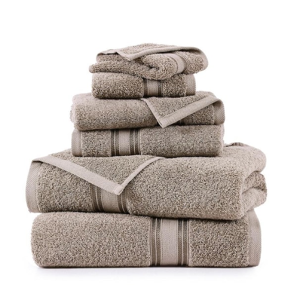 6 Piece Cotton Towel Set 550GSM - Platinum