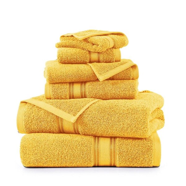 6 Piece Cotton Towel Set 550GSM - Mimosa
