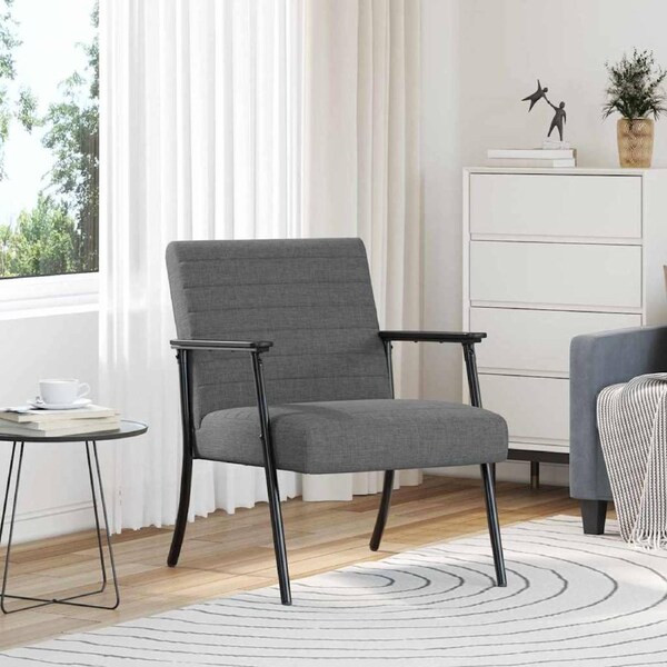 Armchair Dark Grey 59 x 75 x 78 cm Fabric vidaXL
