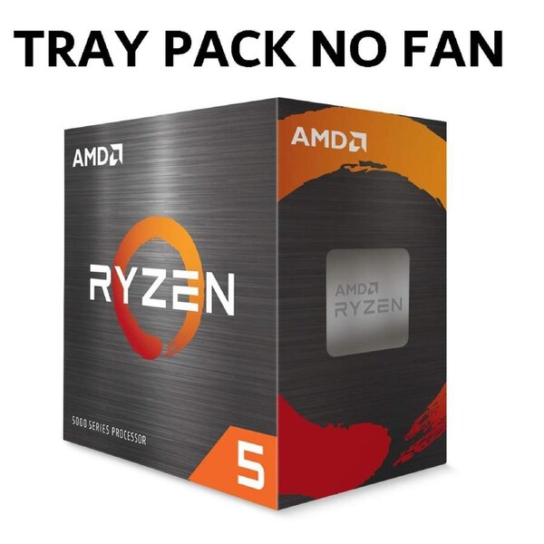 AMD Ryzen 5 3600 'TRAY', 6 Core AM4 CPU, 3.6GHz 4MB 65W No Fan Clamshell or Ship Install On MB 1YW (AMDCPU) (TRAY-P)