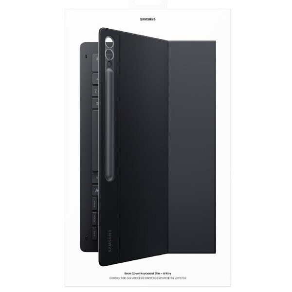Samsung Galaxy Tab S10+ / Tab S9+ / Tab S9 FE+ Book Cover Keyboard Slim - Black(EF-DX820UBEGWW), Slim and lightweight, AI Key, 6 Months Warranty