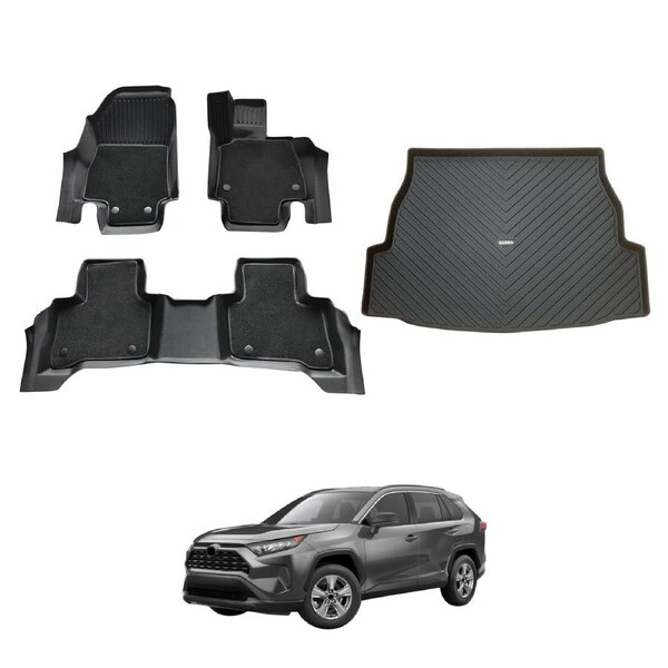 Double-Layer Car Floor Mats Boot Liner for Toyota RAV4 2019-2026