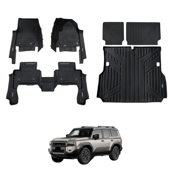7D Injection Floor Mats Boot Liner for Toyota Land Cruiser Prado 250 LandCruiser Prado 250 LC250 Series 5 Seater 2024-Onwards