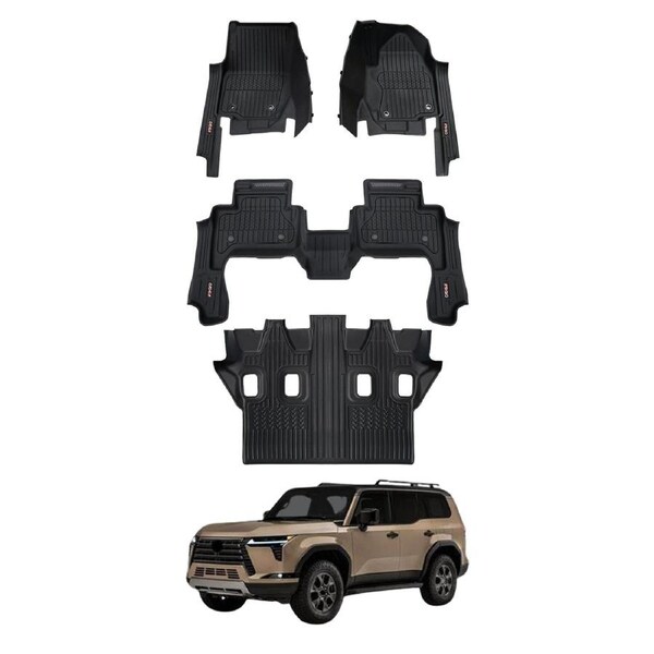7D Injection 3 Rows TPE Floor Mats for Lexus GX550 Sport Luxury 2024-Onwards