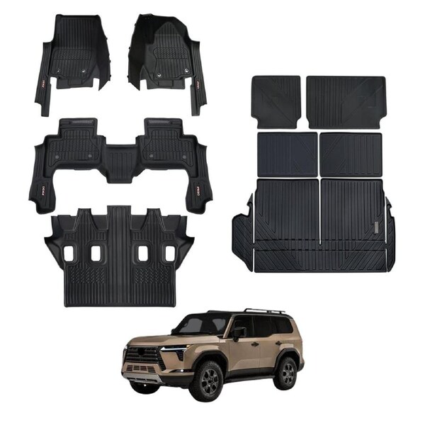 7D Injection Floor Mats Boot Liner for Lexus GX550 Luxury 2024-Onwards
