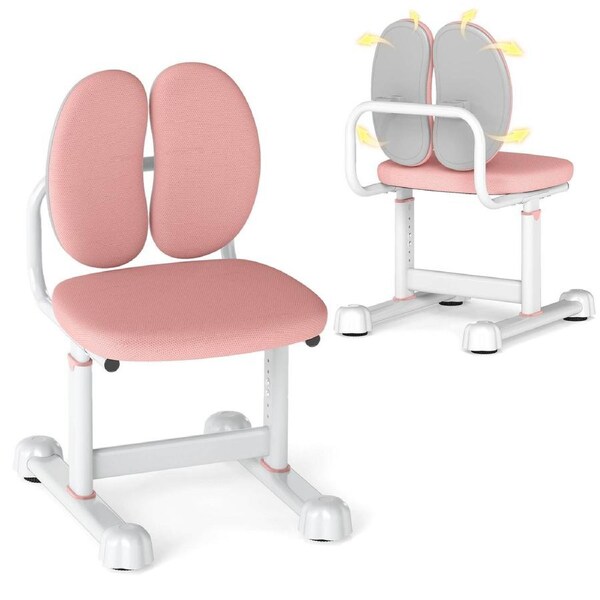Babyjoy Study Chair Desk Chair Computer Chair Task Chair w/Adjustable Height for Girls Boys Pink