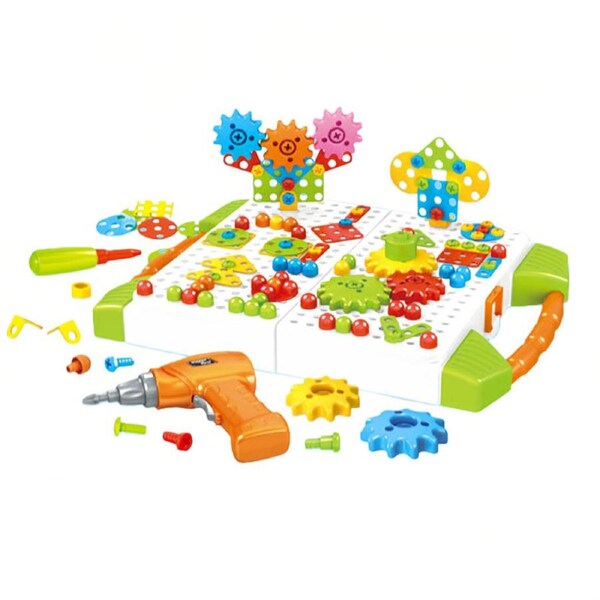 Nevenka Play Toolbox with Electric Drill for Boys and Girls-181Pcs