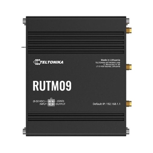 Teltonika RUTM09 wireless 4G LTE, 2 SIM cards, 4 x RJ45 ports, 10/100/1000 Mbps, PSU included
