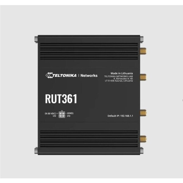 Teltonika RUT361 Industrial Cellular Router, Compact and Powerful Industrial 4G