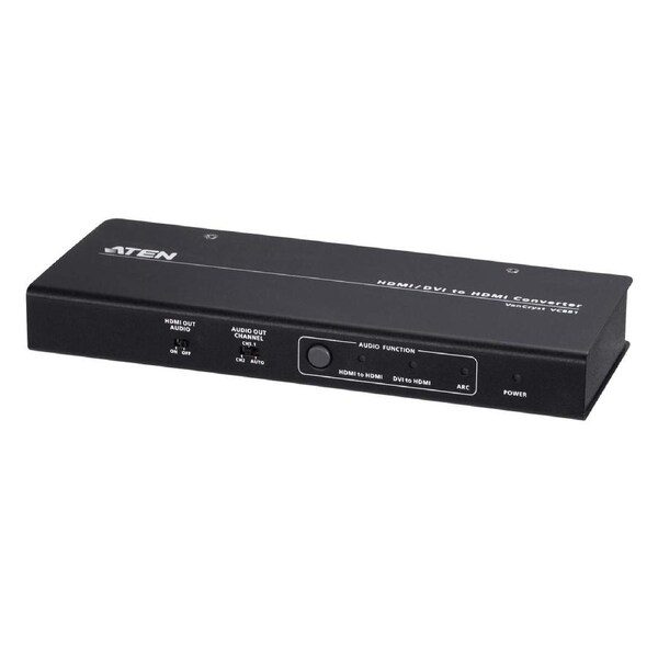 Aten 4K HDMI/DVI to HDMI Converter with Audio De-Embedder, supports ARC and DVI