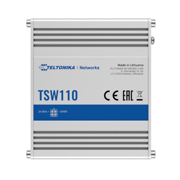 Teltonika TSW110 L2 Unmanaged Ethernet Switch 5 x Gigabit Ethernet with speeds