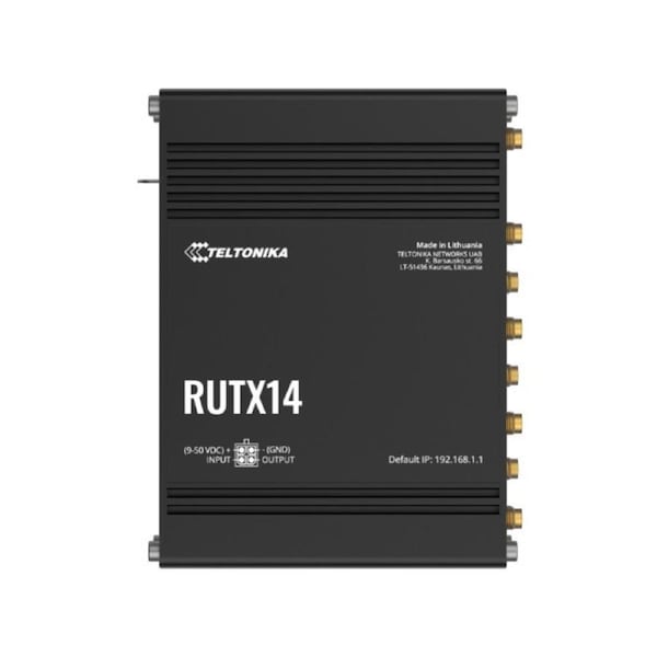 Teltonika RUTX14 4G LTE CAT12 Industrial Cellular Router, Instant LTE Failover
