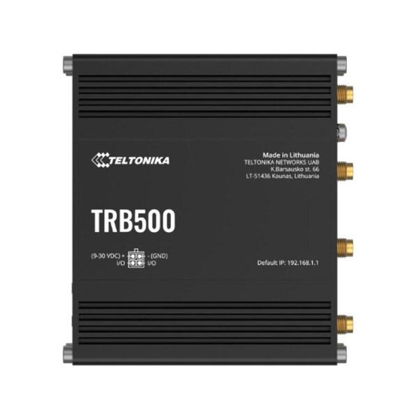 Teltonika TRB500 Industrial 5G Gateway, Ultra-high Cellular Speeds of up to 1 Gbps, Backward Compatible with 4G (LTE CAT 20) Network, PSU included