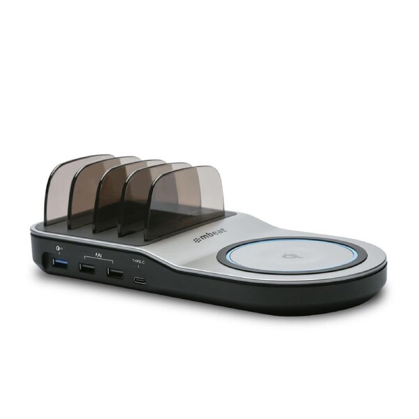 mbeat Gorilla Power 50W Qi Certified Multi-Device USB & Wireless Charging Dock Fast Charge USB Port: DC 5V/3A, 9V/2A, 12V/1.5A Product Weight0.5