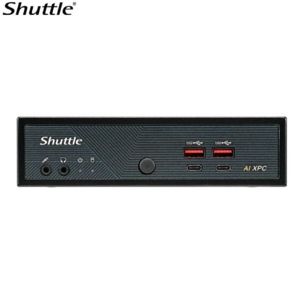 Shuttle AI XPC, Intel Meteor Lake Core Ultra 5 125H processor, 2x DDR5, 3x M.2 2280, 2x HDMI, 2x DP, 8x USB, 4x 2.5G LAN, 1x M.2 2230