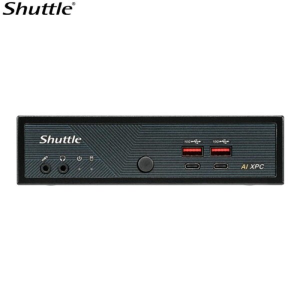 Shuttle AI XPC, Intel Meteor Lake Core Ultra 7 155H processor, 2x DDR5, 3x M.2 2280, 2x HDMI, 2x DP, 8x USB, 4x 2.5G LAN, 1x M.2 2230