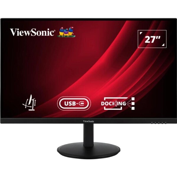 ViewSonic 27' VG 2K SuperClear IPS, Docking, USB-C, Daisy Chain, DP In/Out, RJ45,100w PD, Height Adjustable 3y Advance Replacement, Business Monitor.