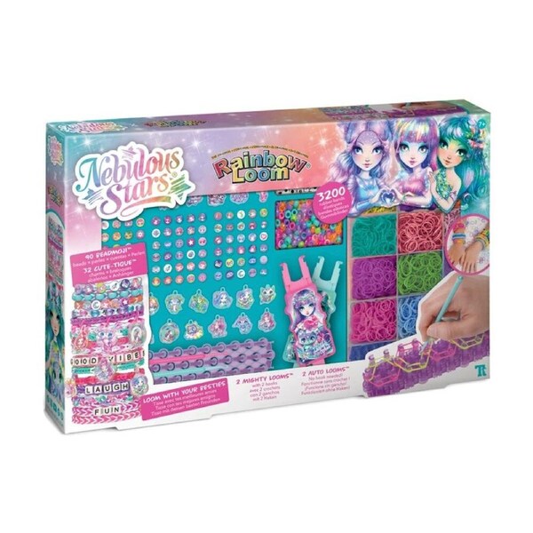 Nebulous Stars Rainbow Loom NS Besties Forever Set 3200 Rubber Bands Beads