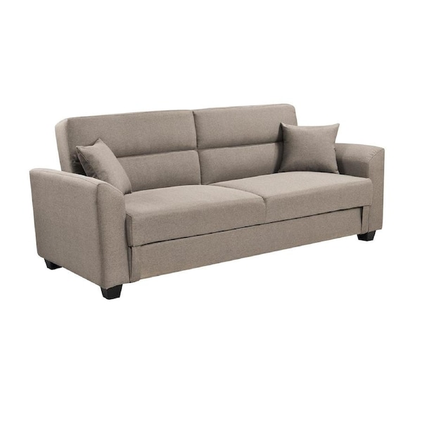 Foret 3-Seater Sofa Bed Storage Lounge Adjustable Couch Chaise Recliner 2 Colors Brown