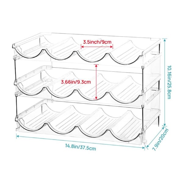 Nevenka 3Pcs Water Bottle Organizer Stackable Bottle Storage Rack